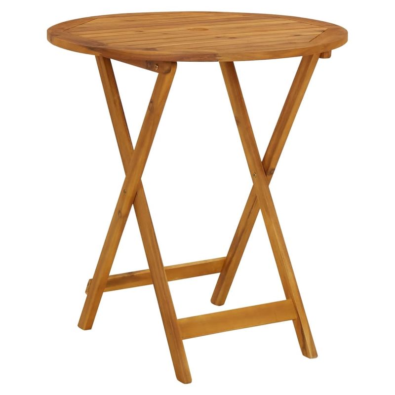 Casa si Gradina - Gradina si terasa - Mobilier exterior - Seturi mobila gradina - Set mobilier bistro, 3 piese, textil alb crem/lemn masiv - Infinity.ro