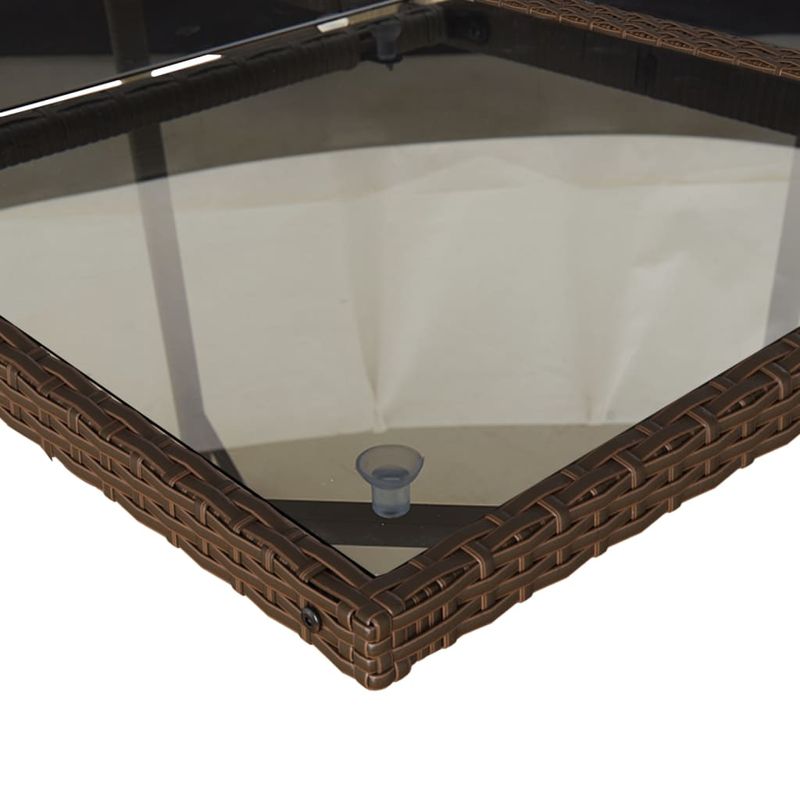 Casa si Gradina - Gradina si terasa - Mobilier exterior - Seturi mobila gradina - Set mobilier de gradina, 13 piese, maro, cu perne, poliratan - Infinity.ro