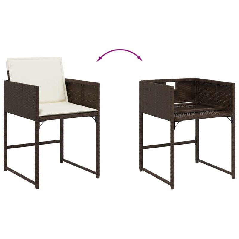 Casa si Gradina - Gradina si terasa - Mobilier exterior - Seturi mobila gradina - Set mobilier de gradina, 13 piese, maro, cu perne, poliratan - Infinity.ro
