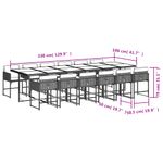 Casa si Gradina - Gradina si terasa - Mobilier exterior - Seturi mobila gradina - Set mobilier de gradina, 13 piese, maro, cu perne, poliratan - Infinity.ro