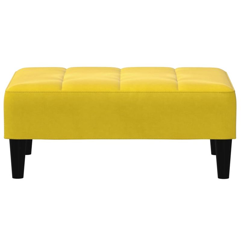 Casa si Gradina - Mobilier - Canapele si coltare - Canapele - Canapea extensibila cu taburet, 2 locuri, galben, catifea - Infinity.ro