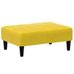 Casa si Gradina - Mobilier - Canapele si coltare - Canapele - Canapea extensibila cu taburet, 2 locuri, galben, catifea - Infinity.ro