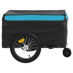 Sport si Outdoor - Ciclism - Accesorii pentru biciclete - Remorci biciclete - Remorca pentru biciclete, negru și albastru, 45 kg, fier, mărime 62.5x124x52 cm - Infinity.ro