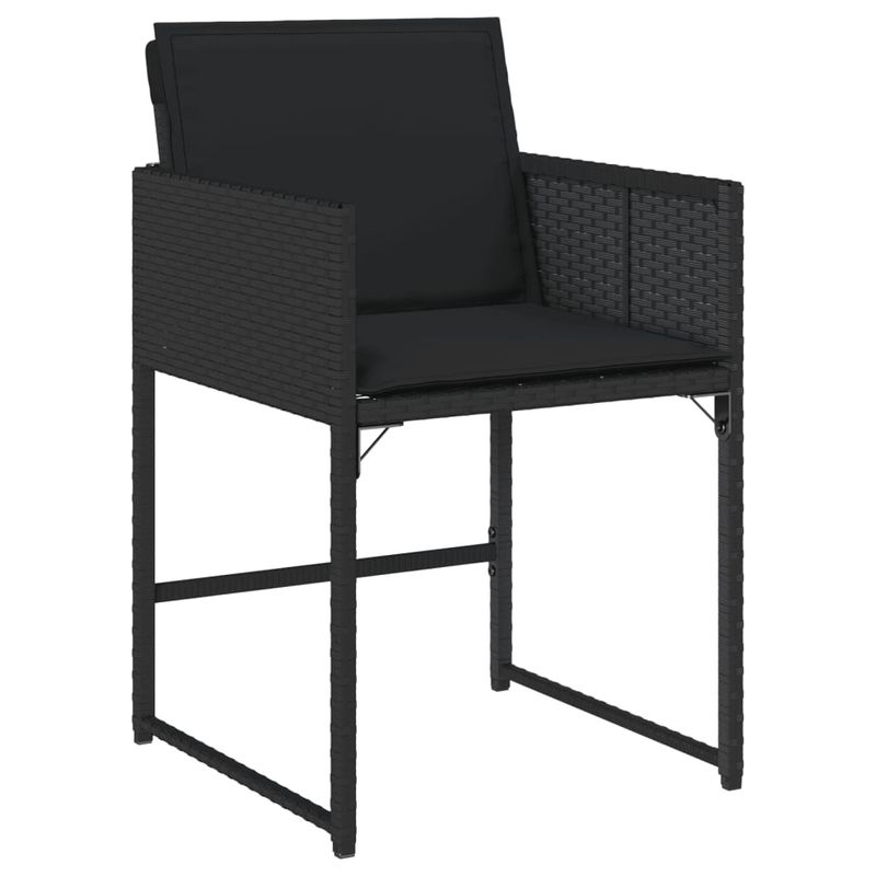 Casa si Gradina - Gradina si terasa - Mobilier exterior - Seturi mobila gradina - Set mobilier de exterior cu perne, 11 piese, negru, poliratan - Infinity.ro