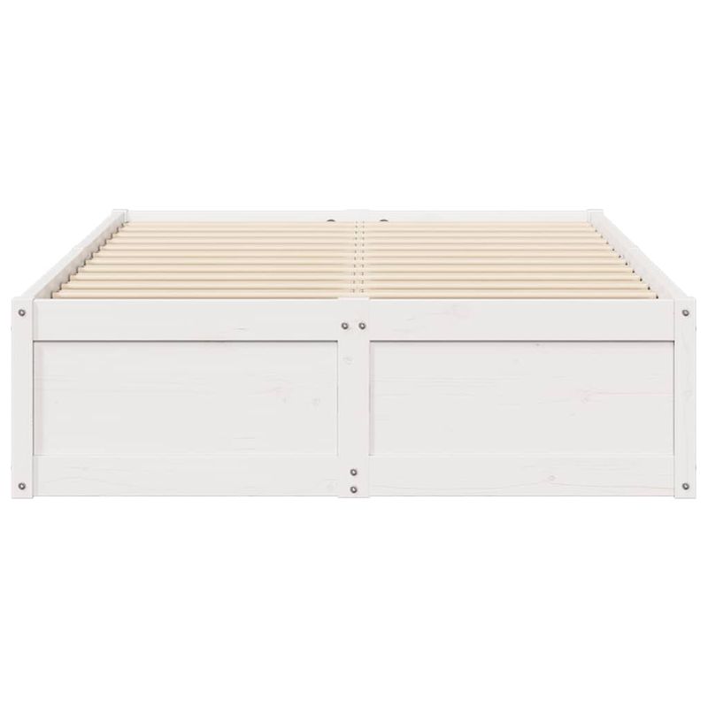 Casa si Gradina - Mobilier - Paturi si accesorii - Paturi - Cadru de pat, alb, 135x190 cm, lemn masiv de pin - Infinity.ro