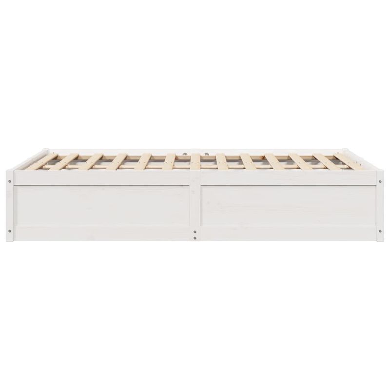 Casa si Gradina - Mobilier - Paturi si accesorii - Paturi - Cadru de pat, alb, 135x190 cm, lemn masiv de pin - Infinity.ro