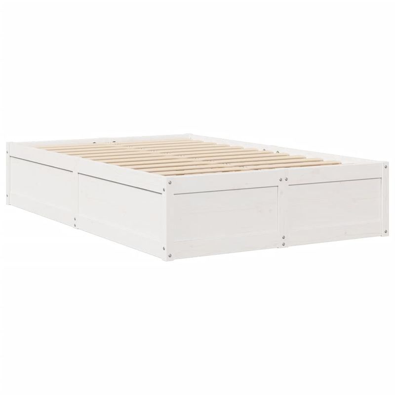 Casa si Gradina - Mobilier - Paturi si accesorii - Paturi - Cadru de pat, alb, 135x190 cm, lemn masiv de pin - Infinity.ro