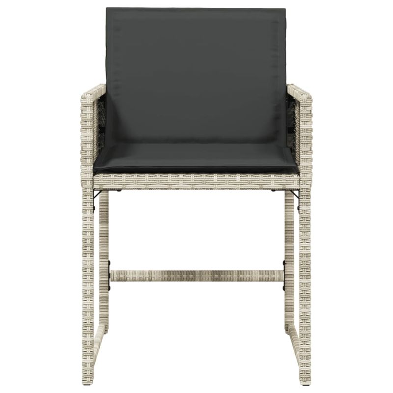 Casa si Gradina - Gradina si terasa - Mobilier exterior - Scaune si sezlonguri gradina - Fotolii de gradina cu perne, 4 buc., gri deschis, poliratan - Infinity.ro