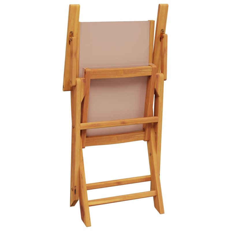 Casa si Gradina - Gradina si terasa - Mobilier exterior - Scaune si sezlonguri gradina - Scaune de gradina pliabile 8 buc., textil taupe/lemn masiv - Infinity.ro