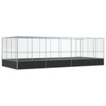 Petshop - Accesorii petshop - Culcusuri si custi - Tarcuri si colivii - Voliera de pasari cu extensie, argintiu, 725x307x212 cm, otel - Infinity.ro