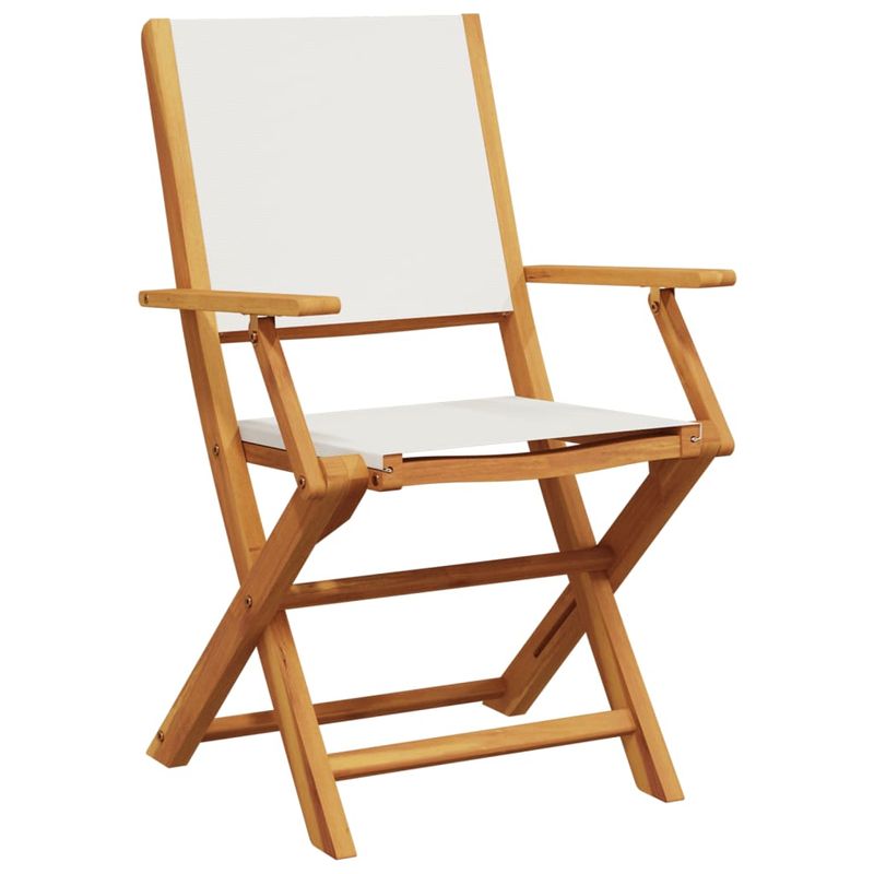 Casa si Gradina - Gradina si terasa - Mobilier exterior - Seturi mobila gradina - Set mobilier de gradina 7 piese textil alb crem/lemn masiv - Infinity.ro