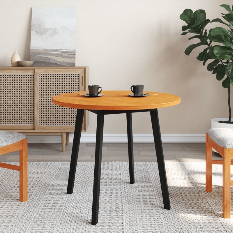 Casa si Gradina - Mobilier - Feronerie si accesorii mobila - Blat de masa rotund, maro ceruit, Ø80x2,5 cm, lemn masiv de pin - Infinity.ro