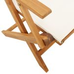Casa si Gradina - Gradina si terasa - Mobilier exterior - Seturi mobila gradina - Set mobilier de gradina 7 piese textil alb crem/lemn masiv - Infinity.ro