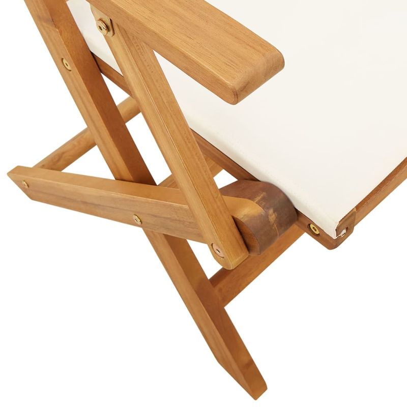 Casa si Gradina - Gradina si terasa - Mobilier exterior - Seturi mobila gradina - Set mobilier de gradina 7 piese textil alb crem/lemn masiv - Infinity.ro