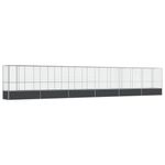 Petshop - Accesorii petshop - Culcusuri si custi - Tarcuri si colivii - Voliera pasari cu extensie, argintiu, 1250,5x107x212 cm, otel - Infinity.ro