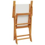 Casa si Gradina - Gradina si terasa - Mobilier exterior - Scaune si sezlonguri gradina - Scaune de gradina pliabile 6 buc., textil alb crem/lemn masiv - Infinity.ro