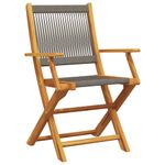 Casa si Gradina - Gradina si terasa - Mobilier exterior - Seturi mobila gradina - Set mobilier bistro, 3 piese, gri, polipropilena si lemn masiv - Infinity.ro