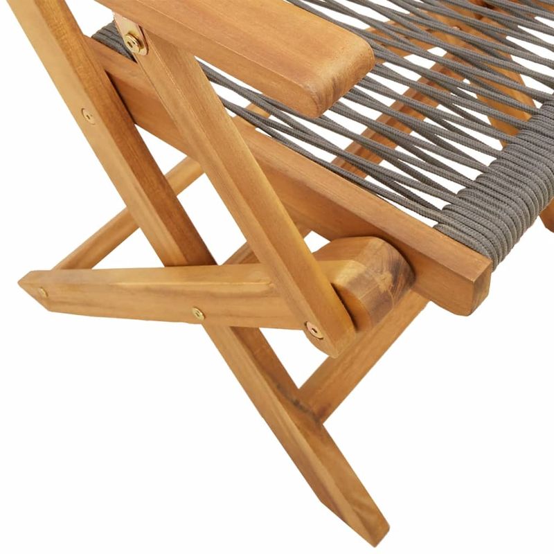 Casa si Gradina - Gradina si terasa - Mobilier exterior - Seturi mobila gradina - Set mobilier bistro, 3 piese, gri, polipropilena si lemn masiv - Infinity.ro