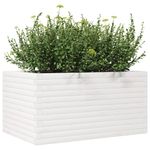 Casa si Gradina - Gradinarit si plante - Plante si ghivece - Ghivece si suporturi - Jardiniera de gradina, alb, 90x60x45,5 cm, lemn masiv de pin - Infinity.ro