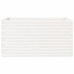 Casa si Gradina - Gradinarit si plante - Plante si ghivece - Ghivece si suporturi - Jardiniera de gradina, alb, 90x60x45,5 cm, lemn masiv de pin - Infinity.ro