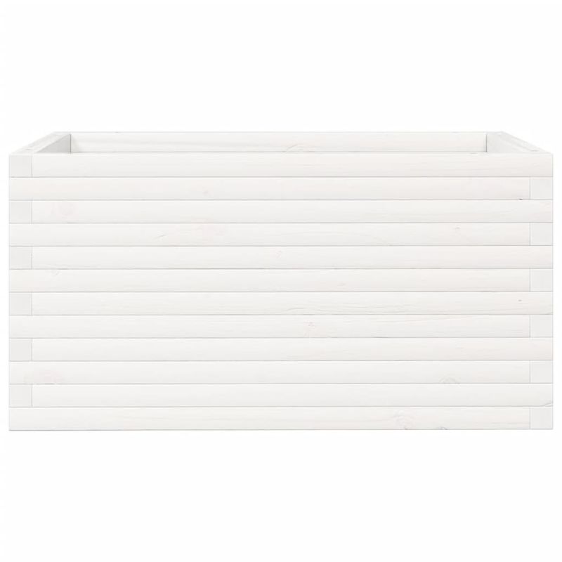 Casa si Gradina - Gradinarit si plante - Plante si ghivece - Ghivece si suporturi - Jardiniera de gradina, alb, 90x60x45,5 cm, lemn masiv de pin - Infinity.ro
