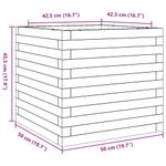 Casa si Gradina - Gradinarit si plante - Plante si ghivece - Ghivece si suporturi - Jardiniera gradina, maro ceruit, 50x50x45,5 cm, lemn masiv pin - Infinity.ro