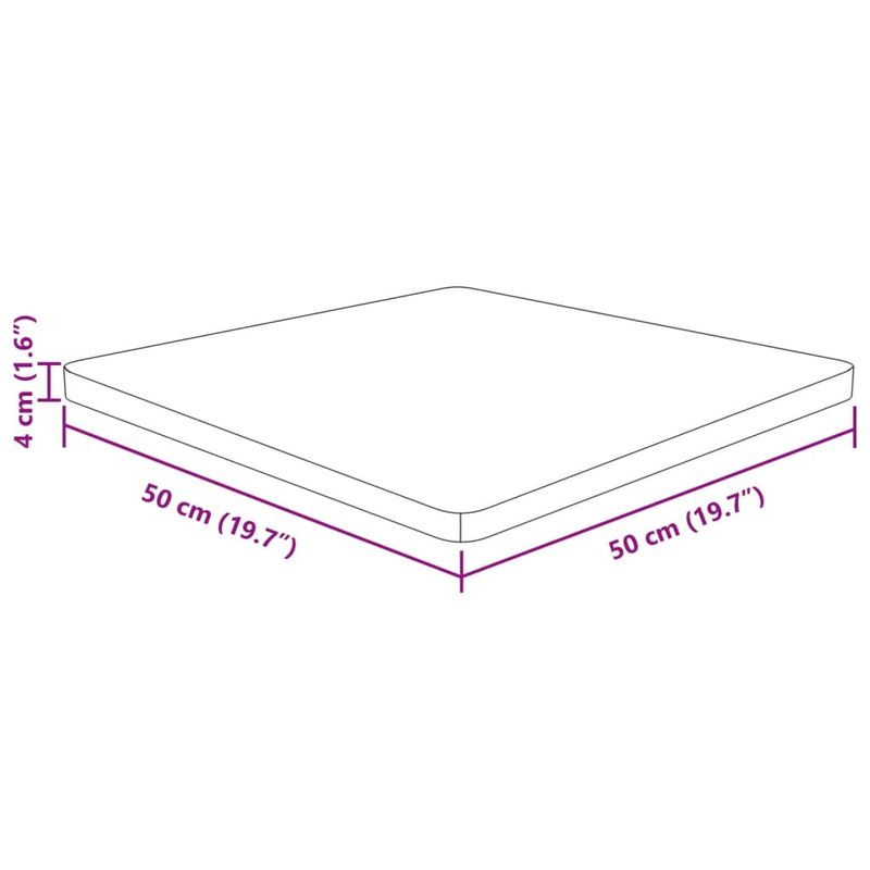 Casa si Gradina - Mobilier - Feronerie si accesorii mobila - Blat de masa patrat, 50x50x4 cm, lemn masiv stejar netratat - Infinity.ro