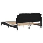 Casa si Gradina - Mobilier - Paturi si accesorii - Paturi - Cadru de pat cu LED, negru si alb, 160x200 cm, piele ecologica - Infinity.ro