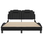 Casa si Gradina - Mobilier - Paturi si accesorii - Paturi - Cadru de pat cu lumini LED, negru, 140x200 cm, piele ecologica - Infinity.ro