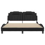 Casa si Gradina - Mobilier - Paturi si accesorii - Paturi - Cadru de pat cu lumini LED, negru, 160x200 cm, piele ecologica - Infinity.ro