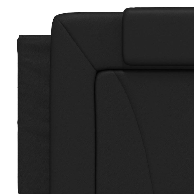Casa si Gradina - Mobilier - Paturi si accesorii - Paturi - Cadru de pat cu lumini LED, negru, 160x200 cm, piele ecologica - Infinity.ro