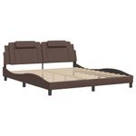 Casa si Gradina - Mobilier - Paturi si accesorii - Paturi - Cadru de pat cu tablie, maro, 180x200 cm, piele ecologica - Infinity.ro