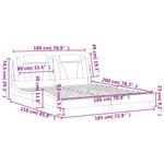 Casa si Gradina - Mobilier - Paturi si accesorii - Paturi - Cadru de pat cu tablie, maro, 180x200 cm, piele ecologica - Infinity.ro