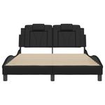 Casa si Gradina - Mobilier - Paturi si accesorii - Paturi - Cadru de pat cu lumini LED, negru, 140x190 cm, piele ecologica - Infinity.ro