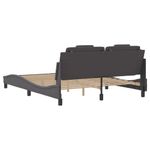 Casa si Gradina - Mobilier - Paturi si accesorii - Paturi - Cadru de pat cu tablie, gri, 160x200 cm, piele ecologica - Infinity.ro