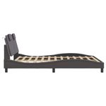 Casa si Gradina - Mobilier - Paturi si accesorii - Paturi - Cadru de pat cu tablie, gri, 160x200 cm, piele ecologica - Infinity.ro