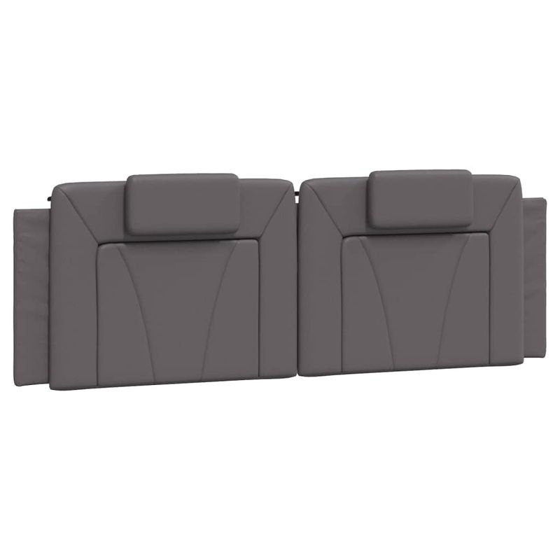 Casa si Gradina - Mobilier - Paturi si accesorii - Paturi - Cadru de pat cu tablie, gri, 160x200 cm, piele ecologica - Infinity.ro
