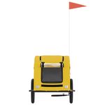 Petshop - Accesorii petshop - Culcusuri si custi - Genti si articole transport - Remorca de bicicleta animale companie galben textil oxford/fier, mărime 137x68x72 cm - Infinity.ro