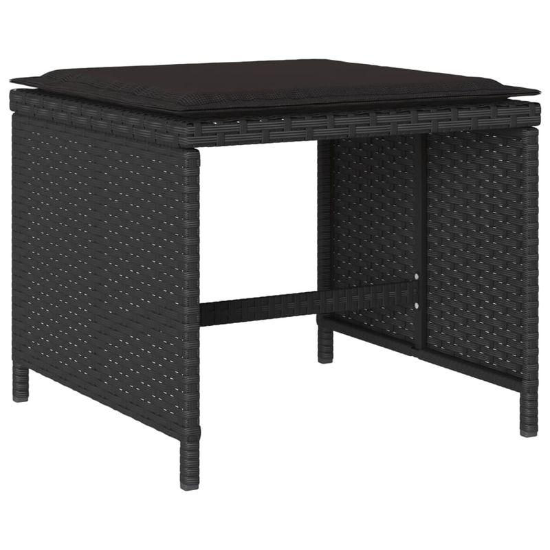 Casa si Gradina - Gradina si terasa - Mobilier exterior - Seturi mobila gradina - Set mobilier de gradina cu perne, 13 piese, negru, poliratan - Infinity.ro