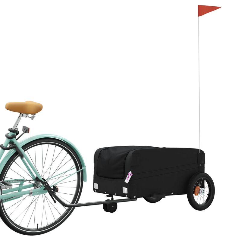 Sport si Outdoor - Ciclism - Accesorii pentru biciclete - Remorci biciclete - Remorca pentru biciclete, negru, 30 kg, fier, mărime 122x53x53 cm - Infinity.ro