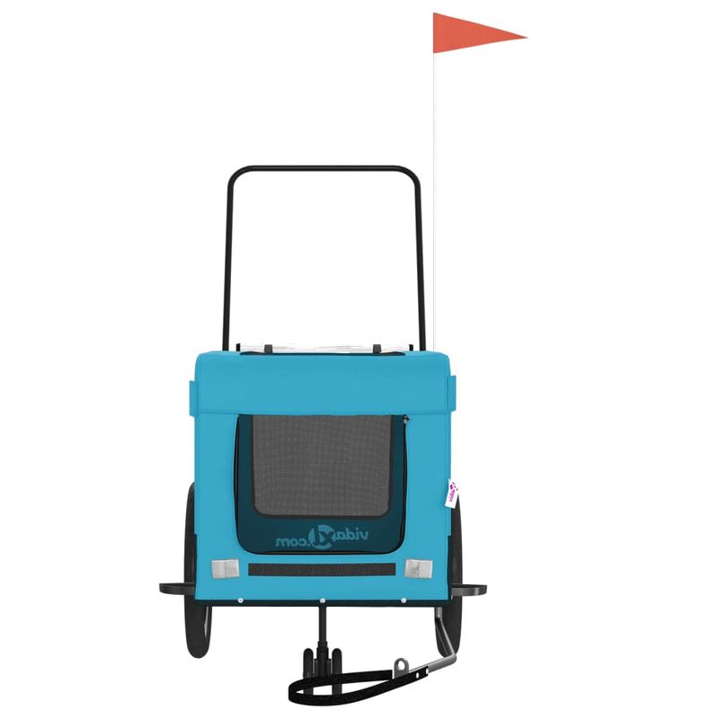 Petshop - Accesorii petshop - Culcusuri si custi - Genti si articole transport - Remorca bicicleta animale companie, albastru/negru, oxford/fier - Infinity.ro