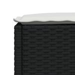 Casa si Gradina - Gradina si terasa - Mobilier exterior - Scaune si sezlonguri gradina - Taburet de gradina cu pernă, negru, 63,5x56x32 cm, poliratan, model țesătură plină - Infinity.ro