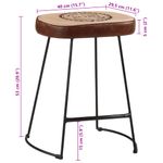 Casa si Gradina - Mobilier - Scaune si fotolii - Scaune - Scaune de bar, 2 buc., maro inchis, 40x29,5x53 cm - Infinity.ro