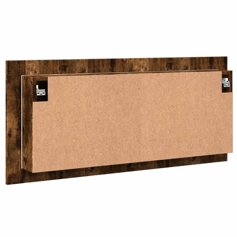 Casa si Gradina - Mobilier - Mobilier baie - Corpuri baie - Dulap de baie cu oglinda si LED, stejar fumuriu, 100x12x45 cm - Infinity.ro