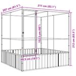 Petshop - Accesorii petshop - Culcusuri si custi - Tarcuri si colivii - Voliera de pasari, 211x207x212 cm, otel - Infinity.ro