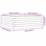 Casa si Gradina - Gradinarit si plante - Plante si ghivece - Ghivece si suporturi - Jardiniera de gradina, 70x70x23 cm, lemn masiv de pin - Infinity.ro