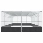 Petshop - Accesorii petshop - Culcusuri si custi - Tarcuri si colivii - Voliera de pasari cu extensie, argintiu, 1246x414x212 cm, otel - Infinity.ro