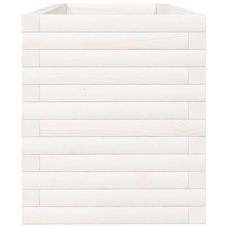 Casa si Gradina - Gradinarit si plante - Plante si ghivece - Ghivece si suporturi - Jardiniera de gradina, alb, 110x40x45,5 cm, lemn masiv de pin - Infinity.ro