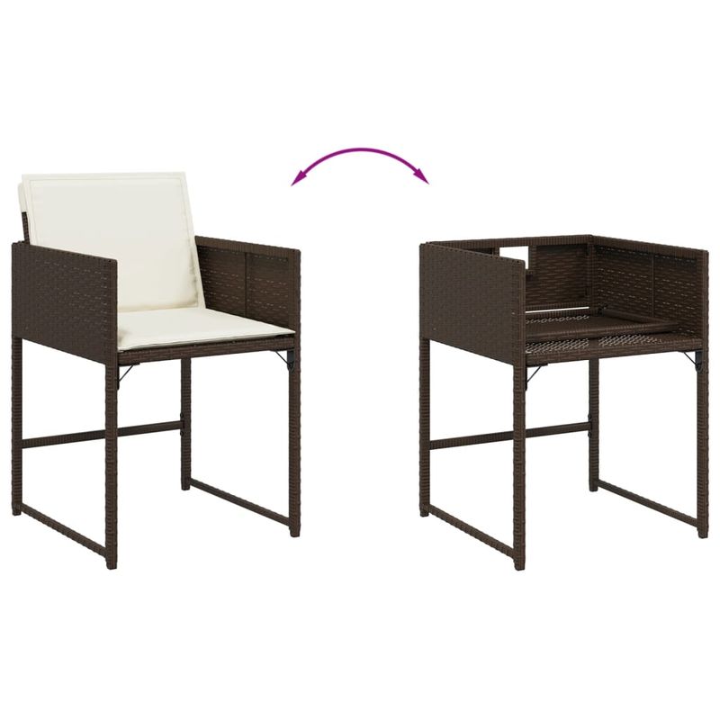 Casa si Gradina - Gradina si terasa - Mobilier exterior - Seturi mobila gradina - Set mobilier de gradina cu perne, 11 piese, maro, poliratan - Infinity.ro