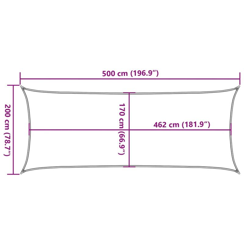 Casa si Gradina - Gradina si terasa - Umbrele si pavilioane - Umbrele - Parasolar, gri deschis, 5x2 m, 100% poliester Oxford - Infinity.ro